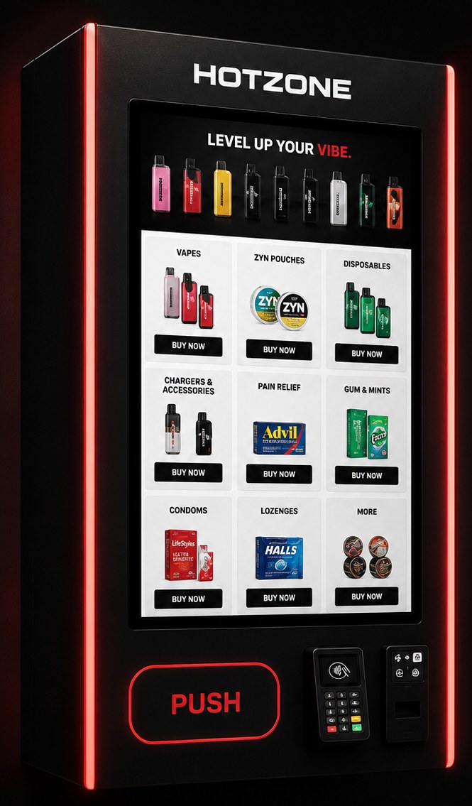 HOTZONE Mega Wall 2.0 wall-mounted vending machine