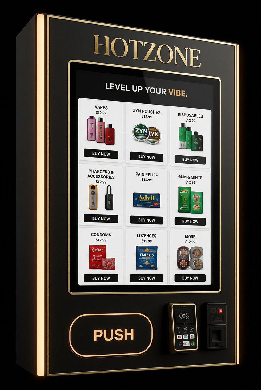 HOTZONE machine exterior wrap example: HOTZONE Gold